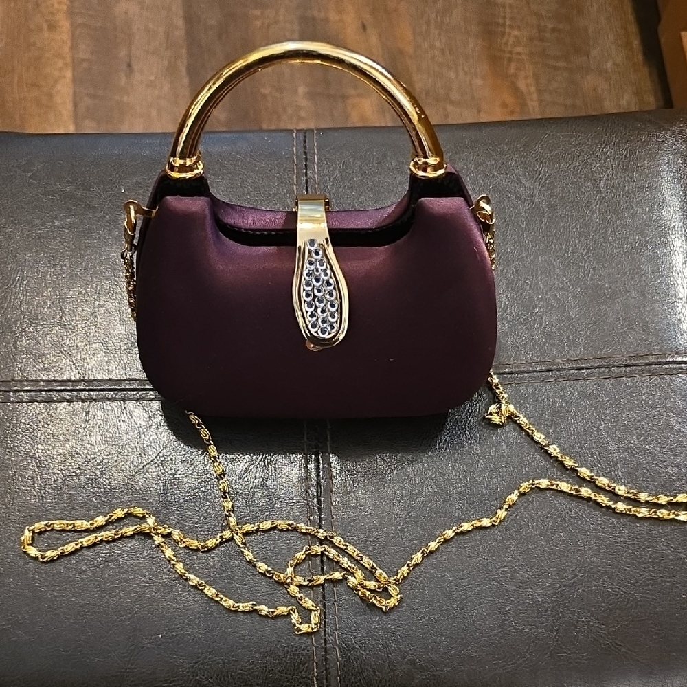 Chic Purple and Gold Mini Bag